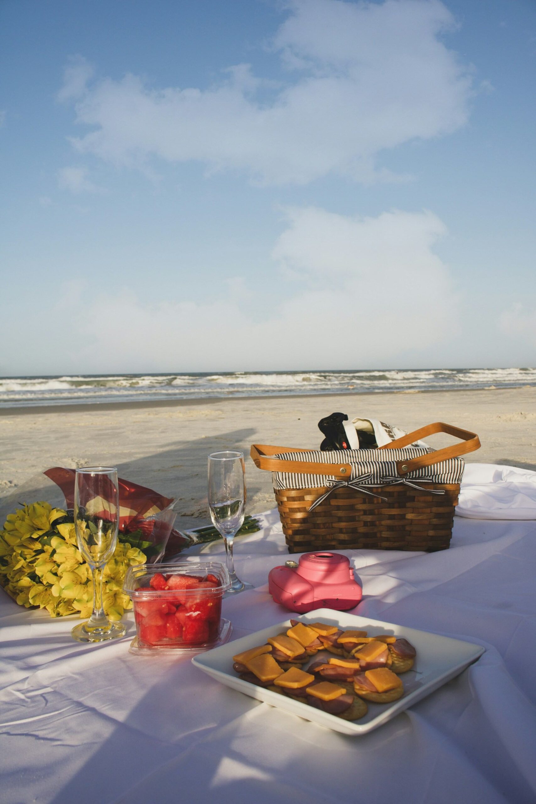 An image of a beach picnic