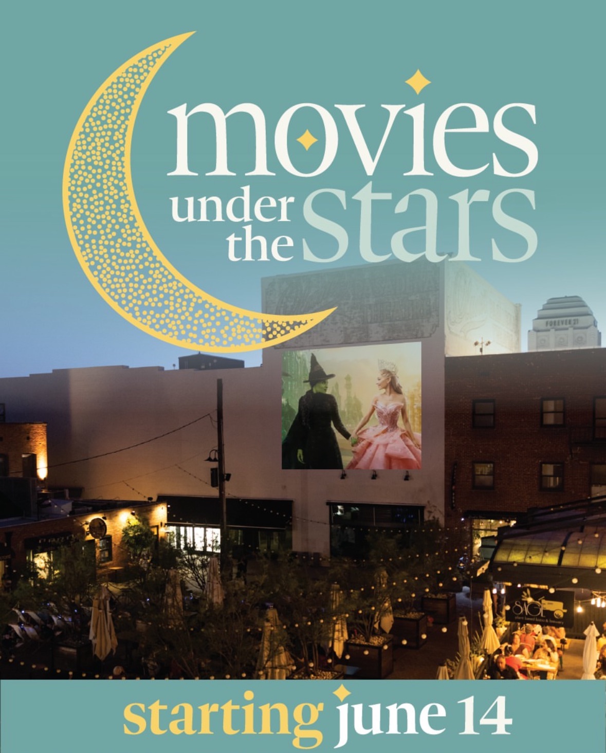 An image of the flyer for the Old Town Pasadena free screening of Wicked.