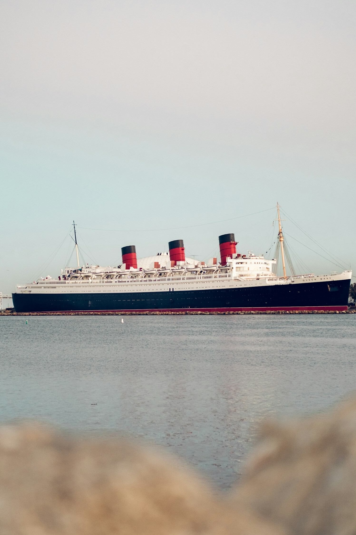 An image of the Queen Mary ship.
