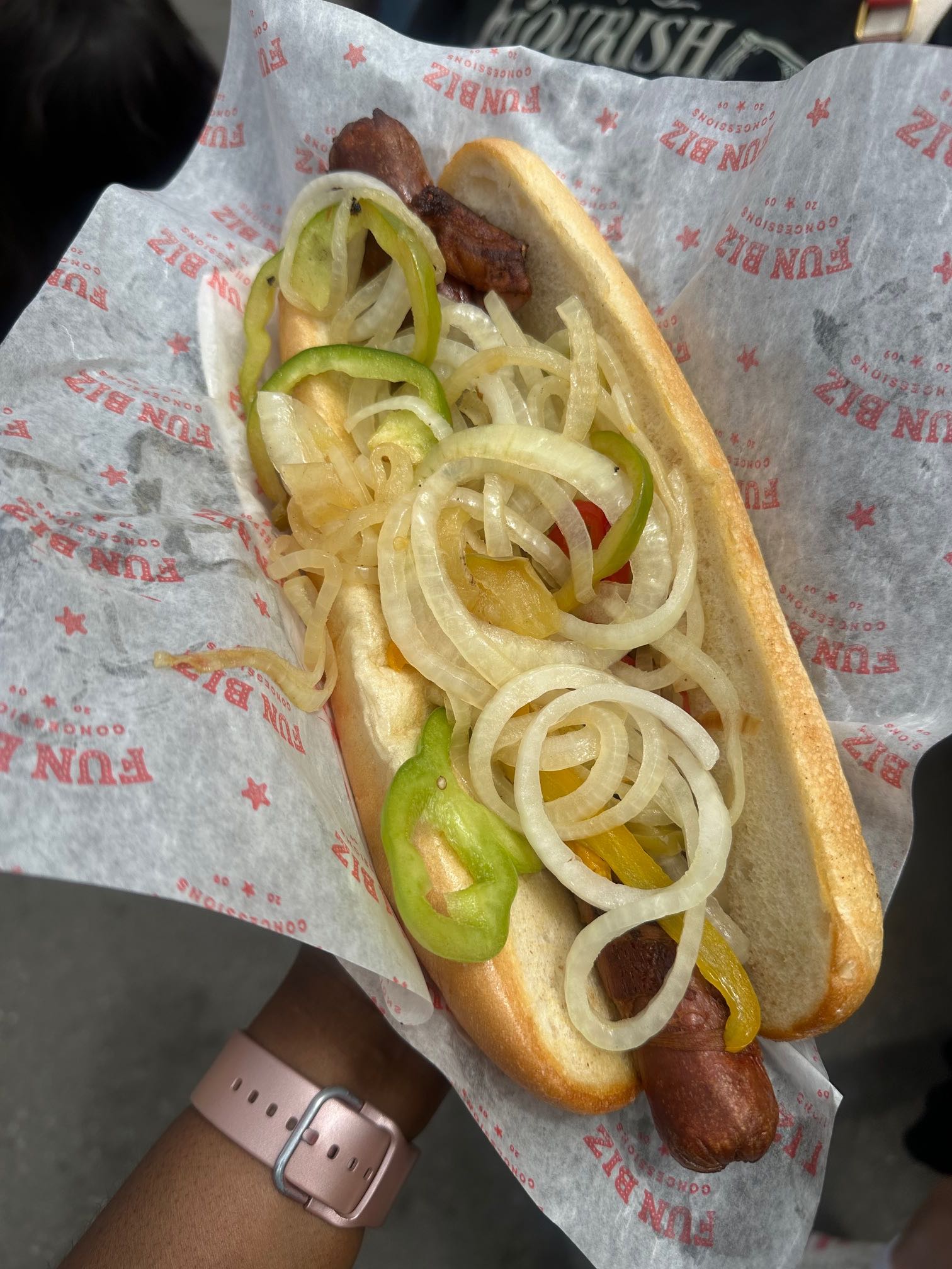 An image of the Bacon-Wrapped Hot Dog from the OC Fair.