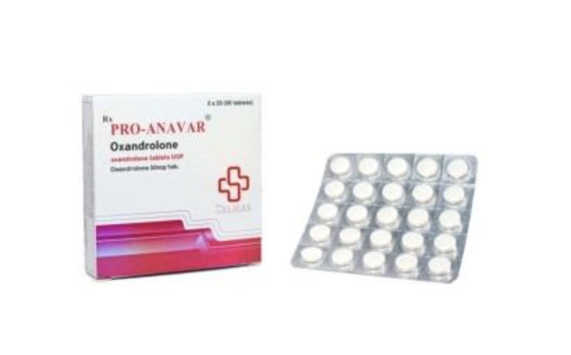 An image of a pack of Anavar (Oxandrolone).