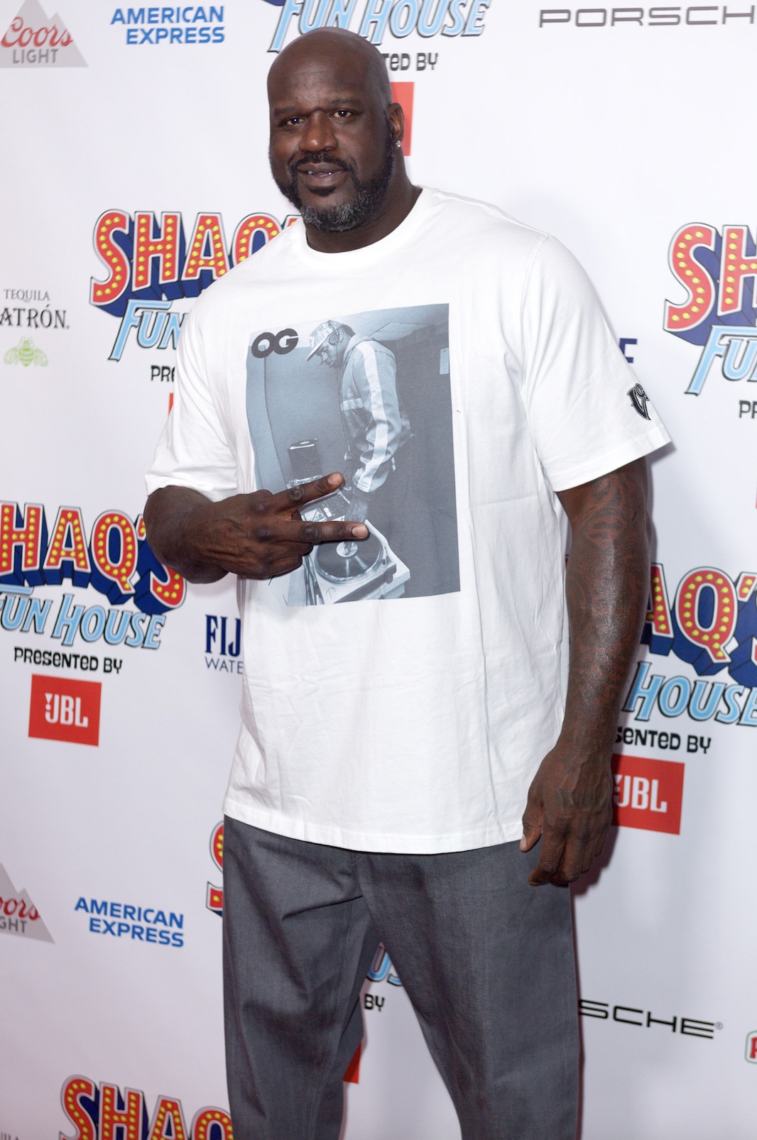 An image of basketball icon Shaquille O'Neal