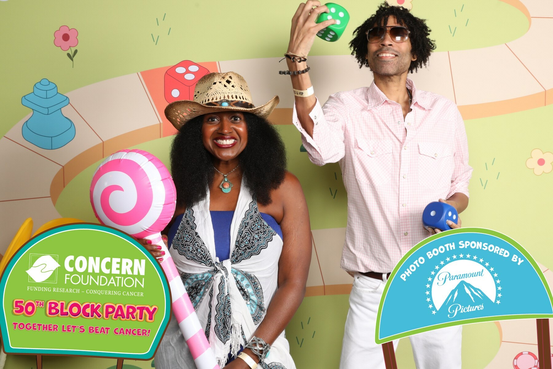 An image of lifestyle blogger Ariel with her friend at Concern Foundation's 50th Annual Block Party.