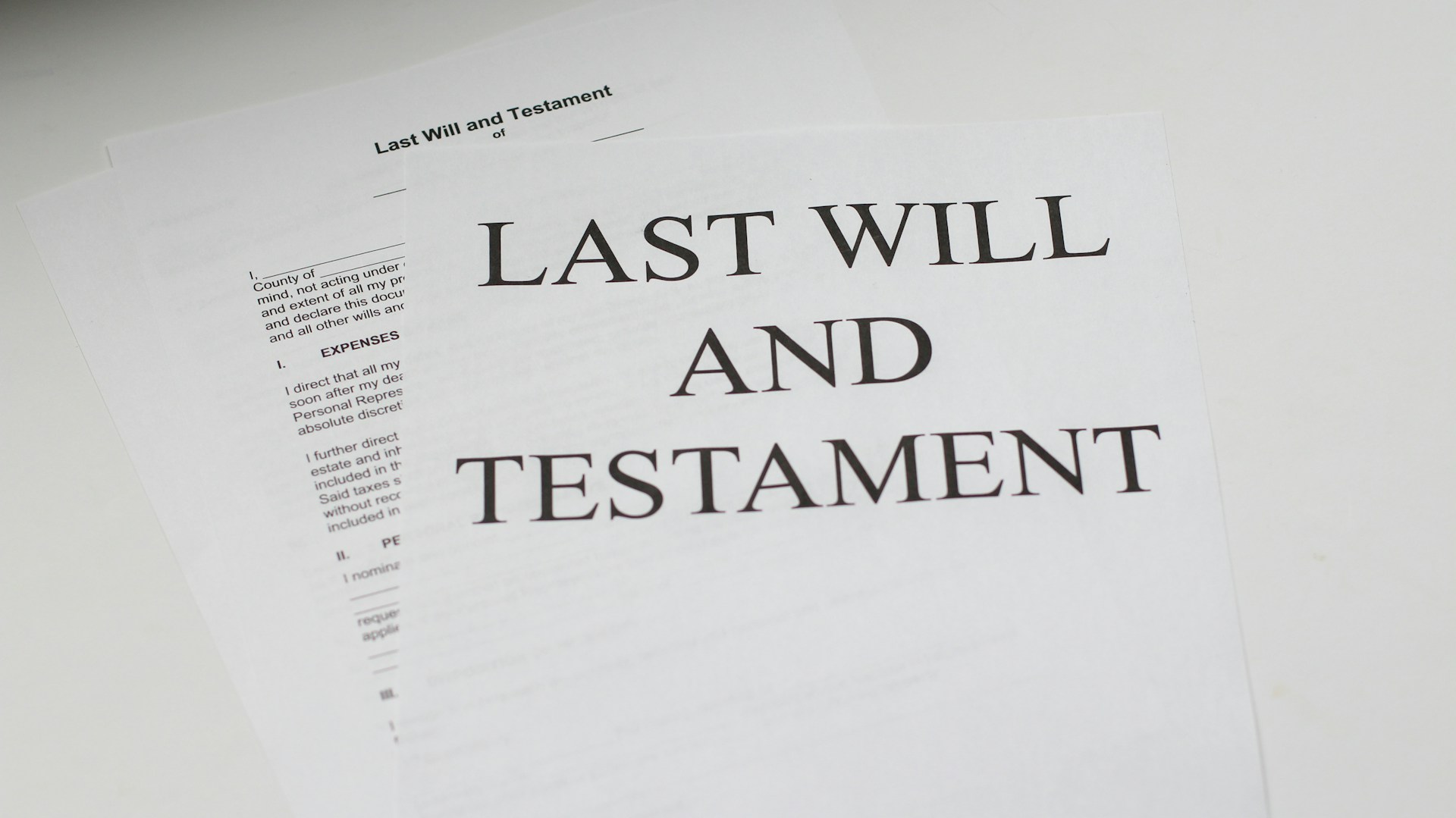 An image of a Last Will and Testament.