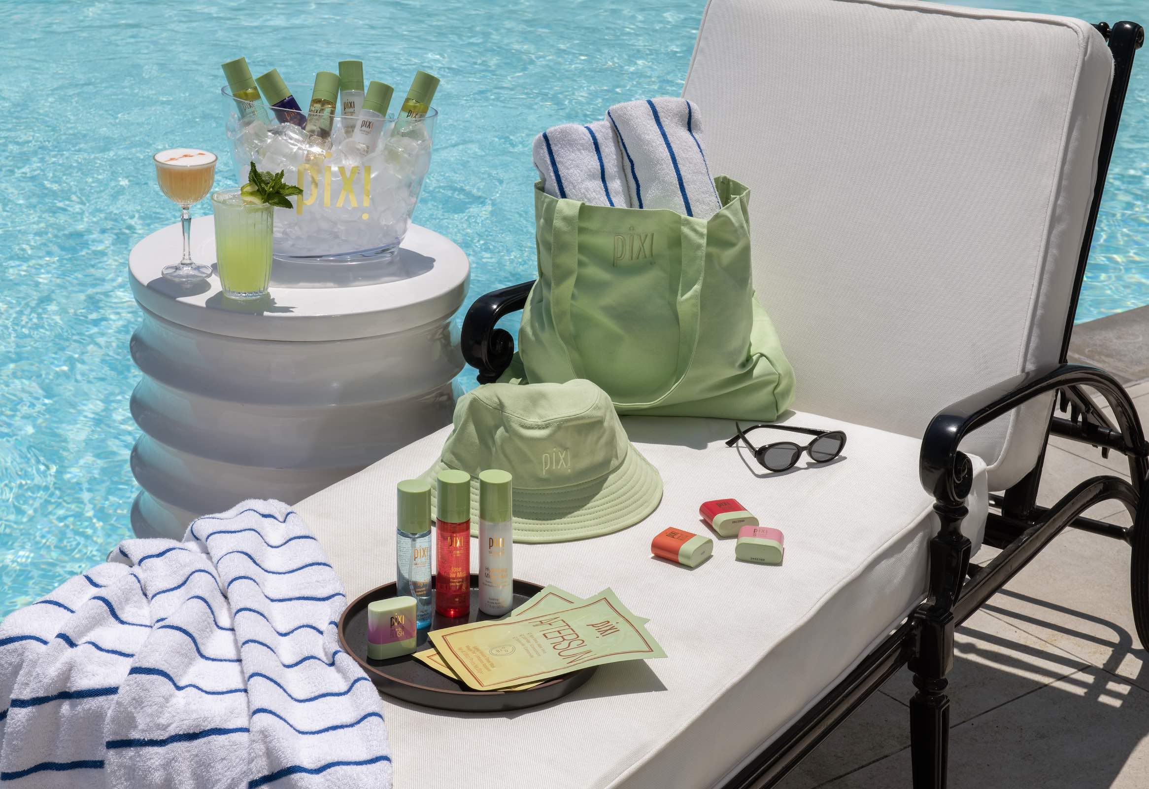 An image of the Pixi Beauty cabana at the London West Hollywood at Beverly Hills.