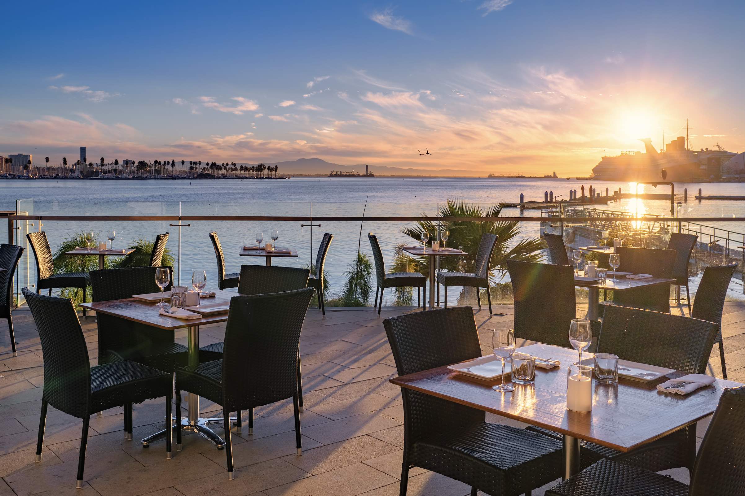 An image of the outdoor seating at Hotel Maya.