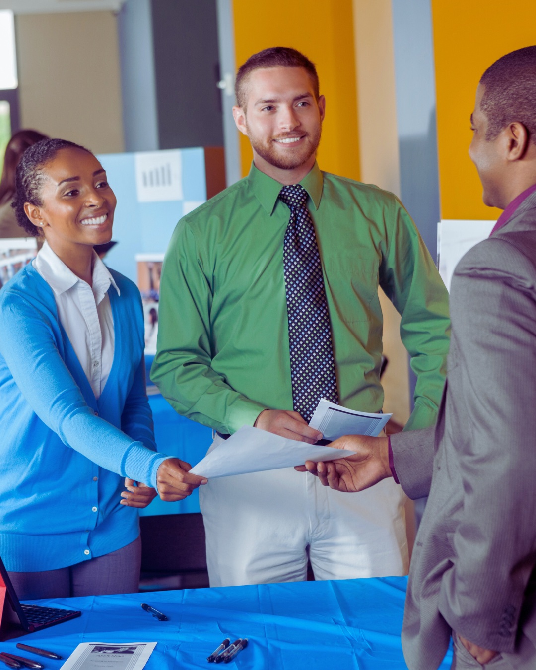 An image of people at a job fair.