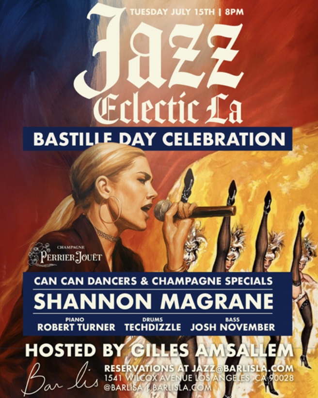 An image of the flyer for Bastille Day at Bar Lis,
