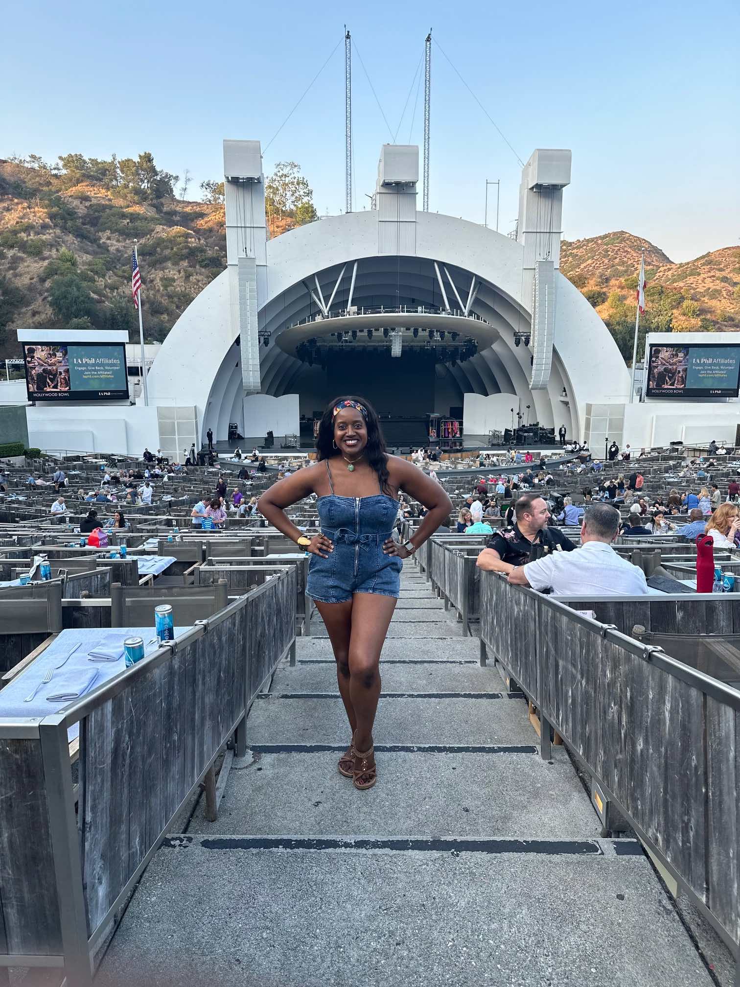An image of lifestyle blogger Ariel at the Hollywood Bowl.