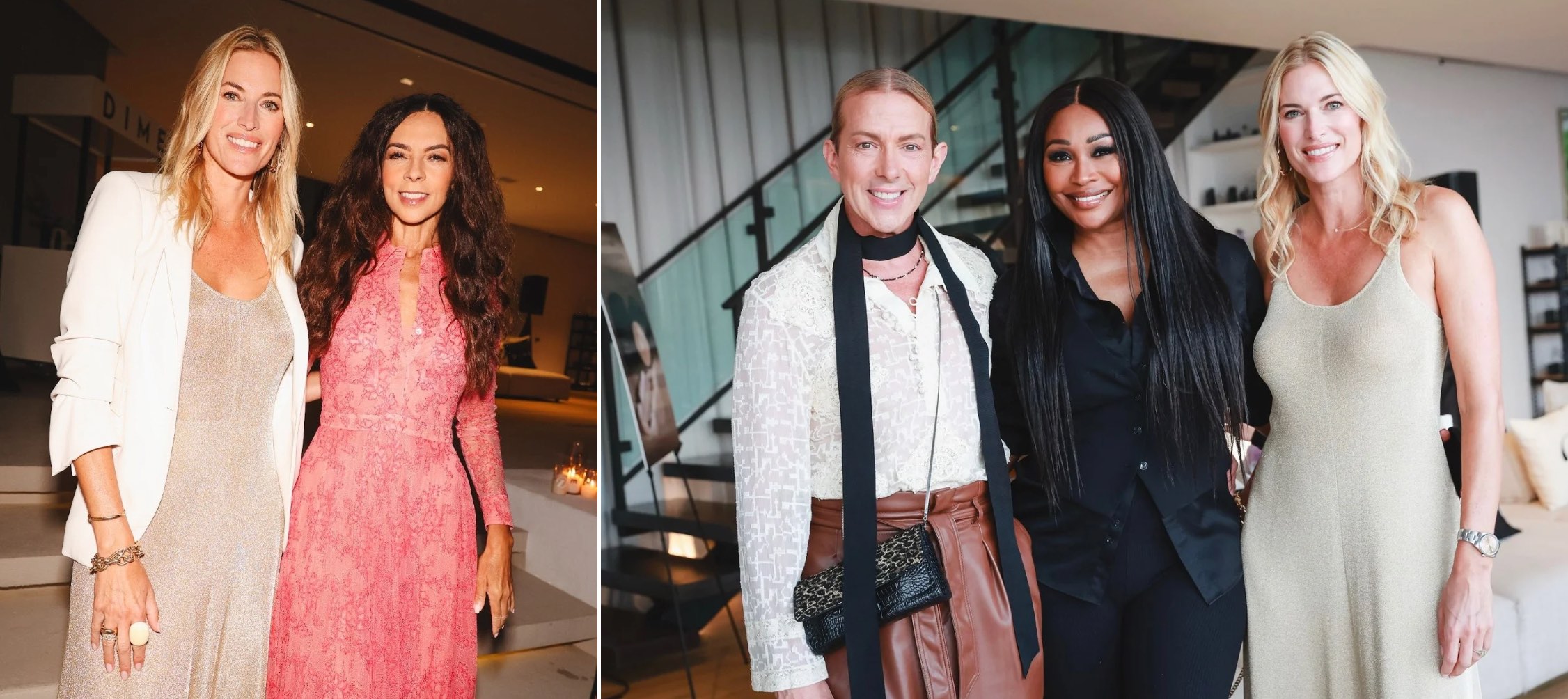 An image of:  (from left to right) Kristen Taekman (Real Housewives of New York), Terri Seymour (On-Air Host), Derek Warburton (Celebrity Stylist), Cynthia Bailey (Real Housewives of Atlanta), and Kristen Taekman.