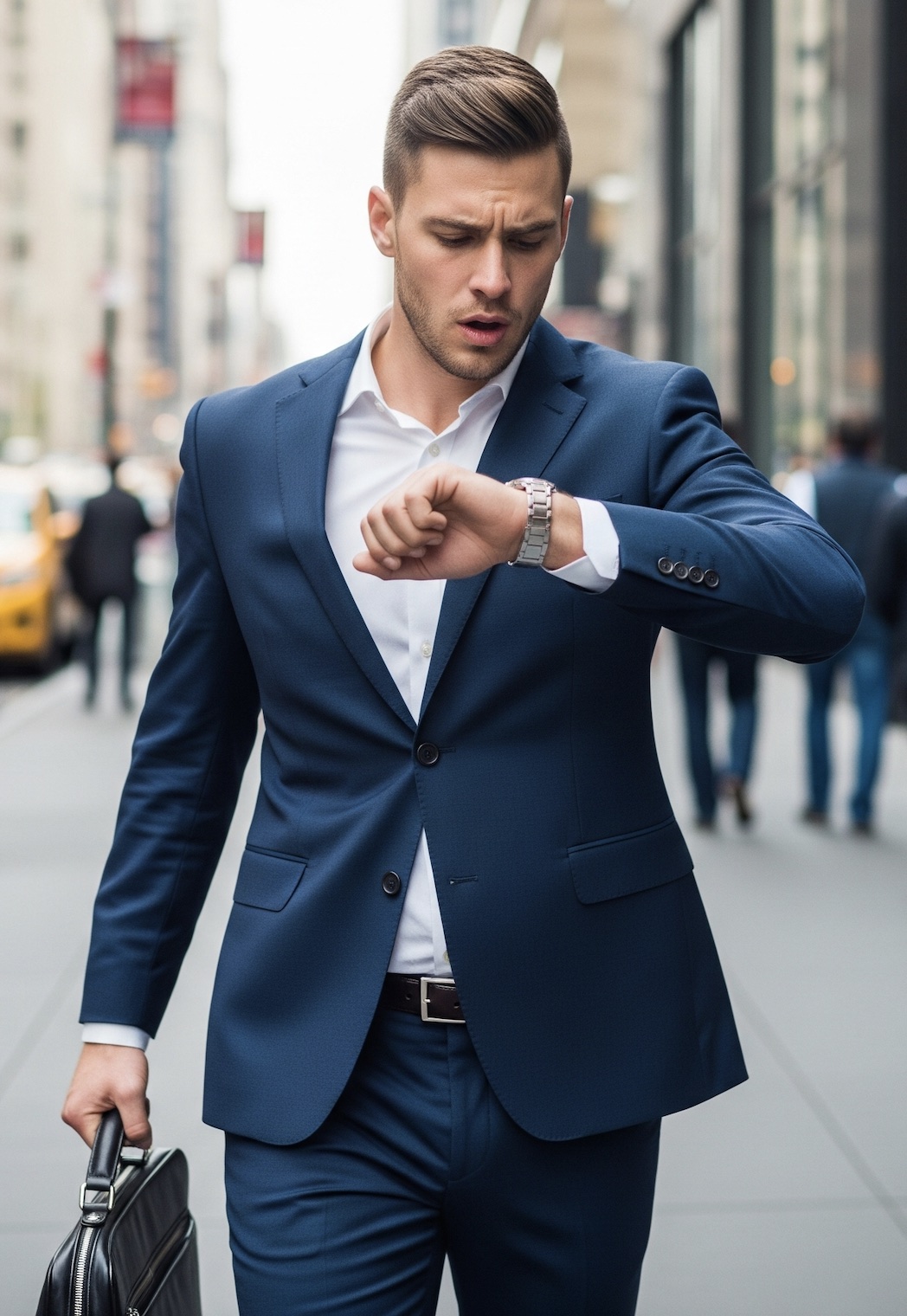 An image of a busy professional.