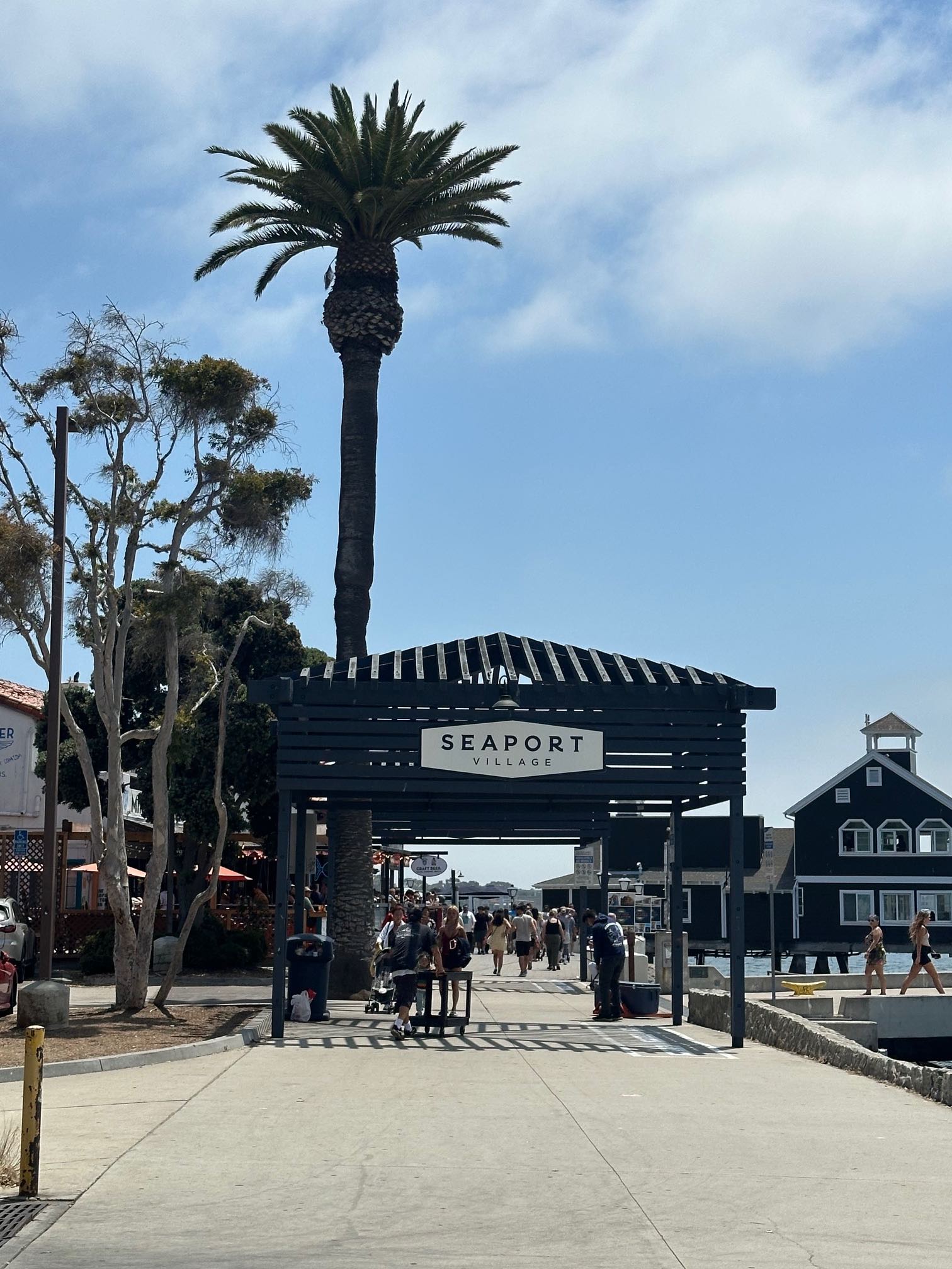 An image of the sign for Seaport Village.