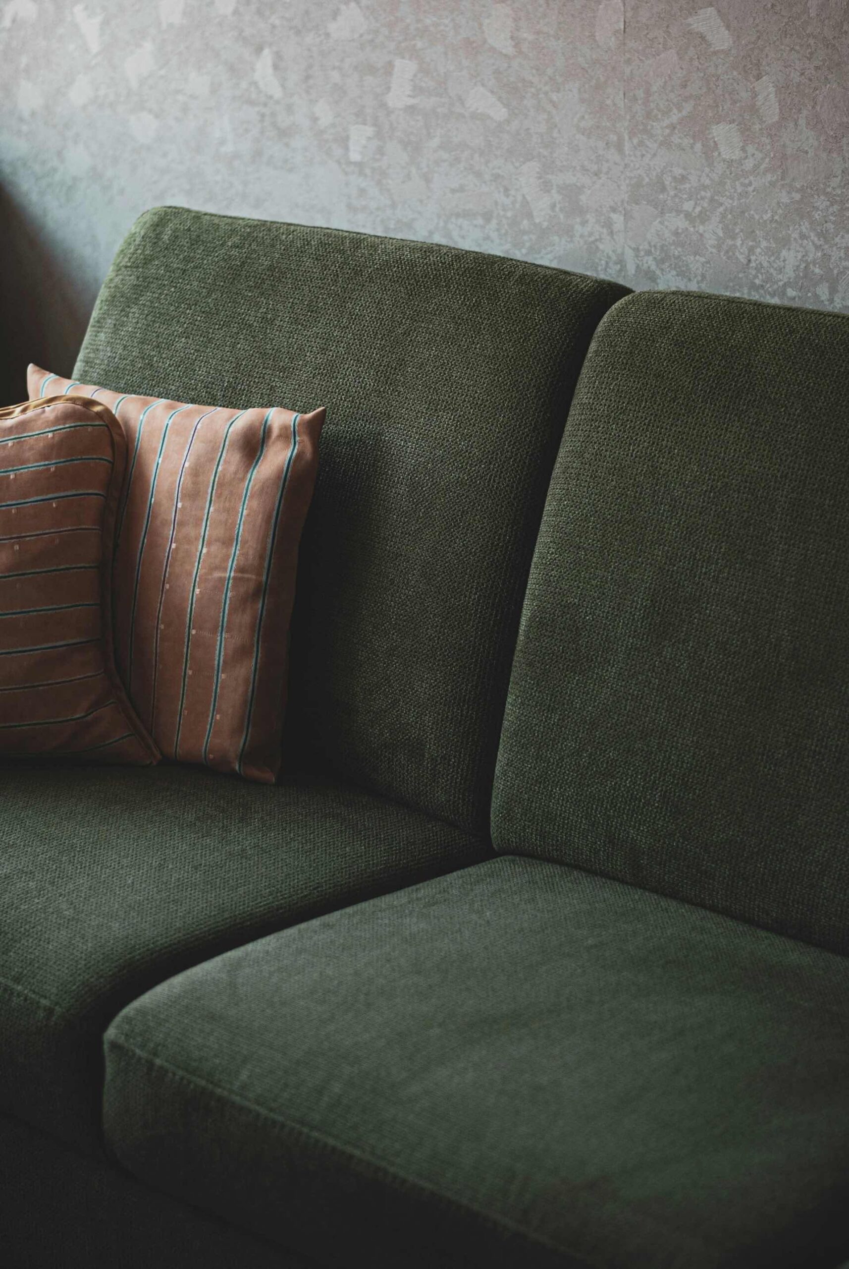 An image of a green couch.