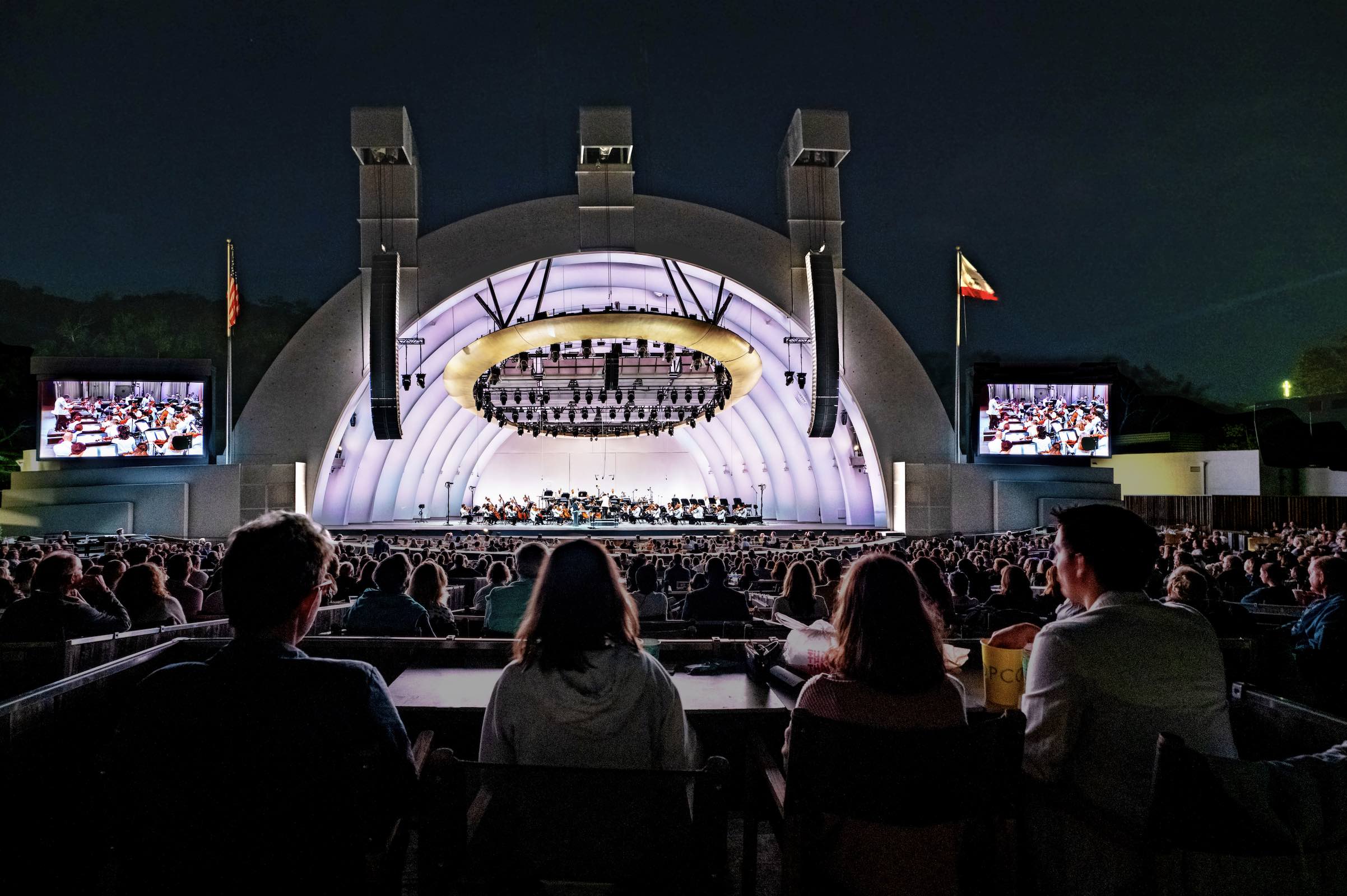 An image of people at the Hollywood Bowl.