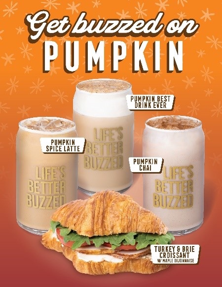 An image of the new menu items at Better Buzz Coffee Roasters.