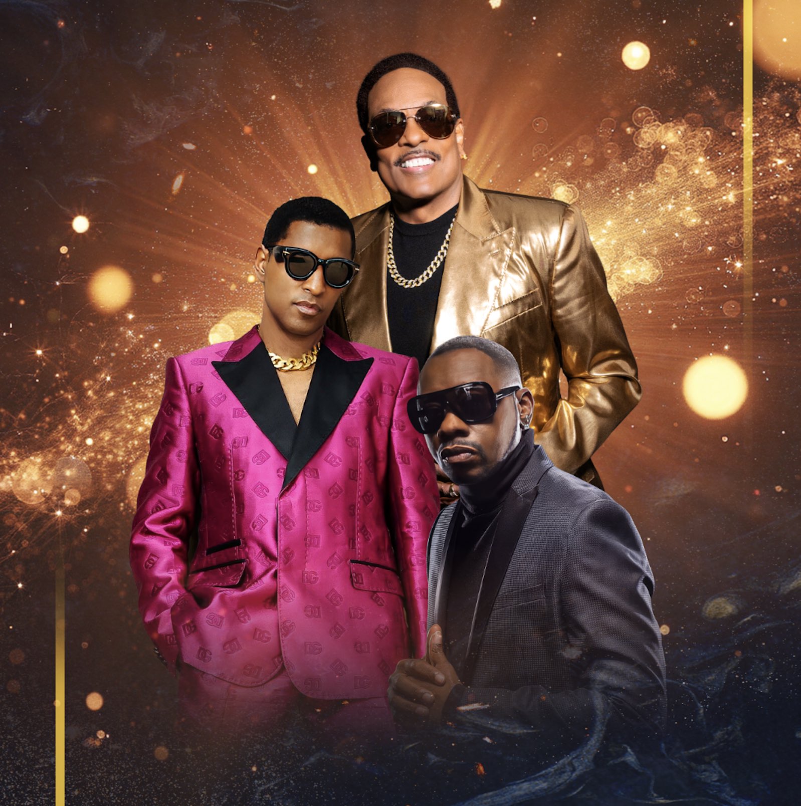 An image of Charlie Wilson, Babyface, and K-Ci Hailey