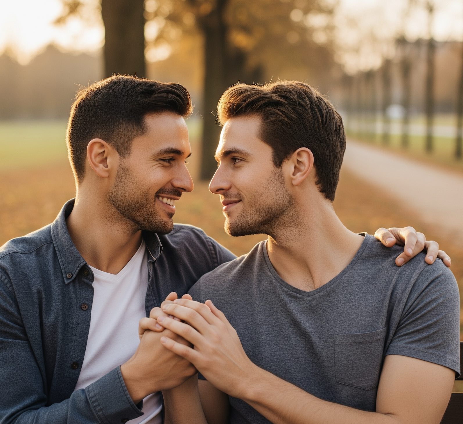 An image of a gay male couple. 