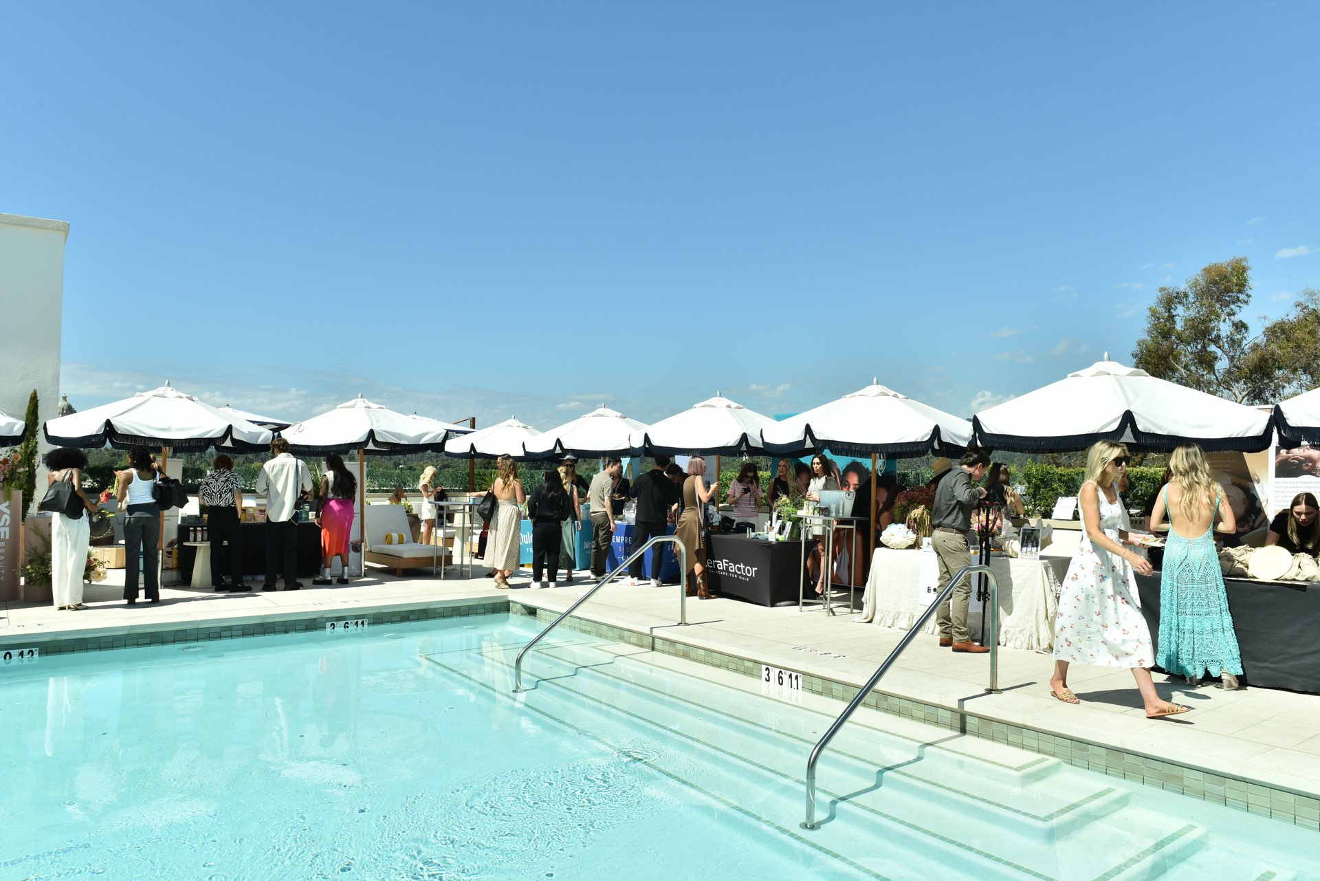 An image of the pool and atmosphere at LA Mag's Best of Beauty Awards event.