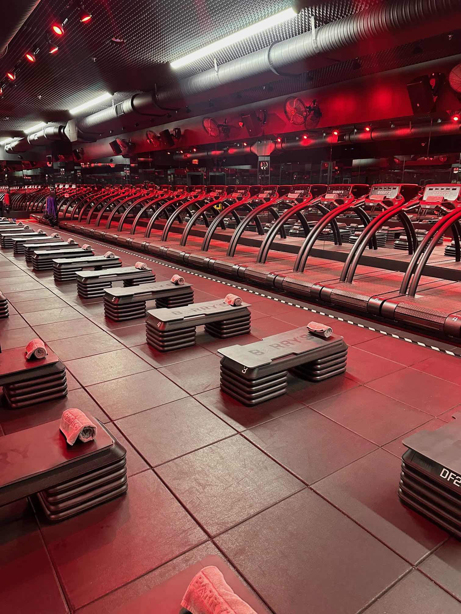 An image of the red room at Barry's.