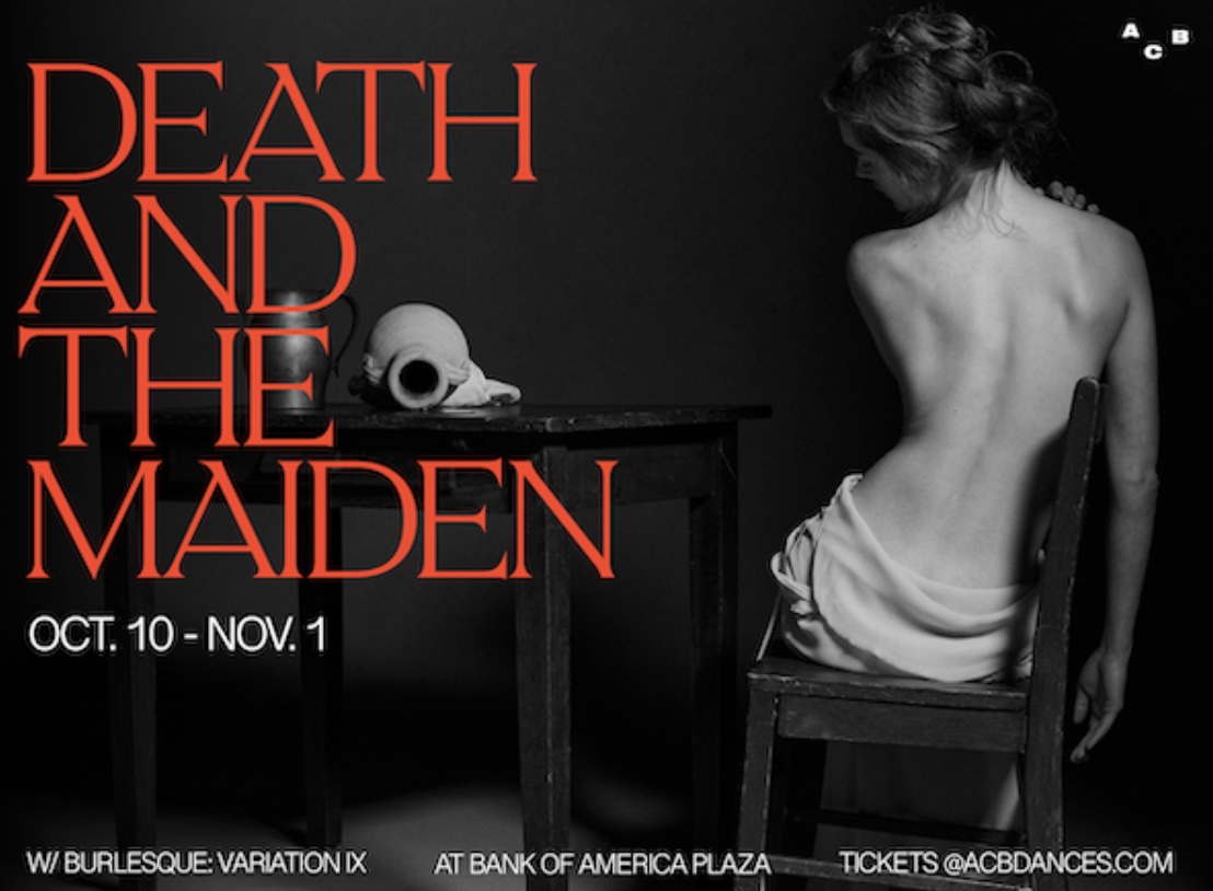 An image of the flyer for Death and the Maiden, with Burlesque: Variation IX
