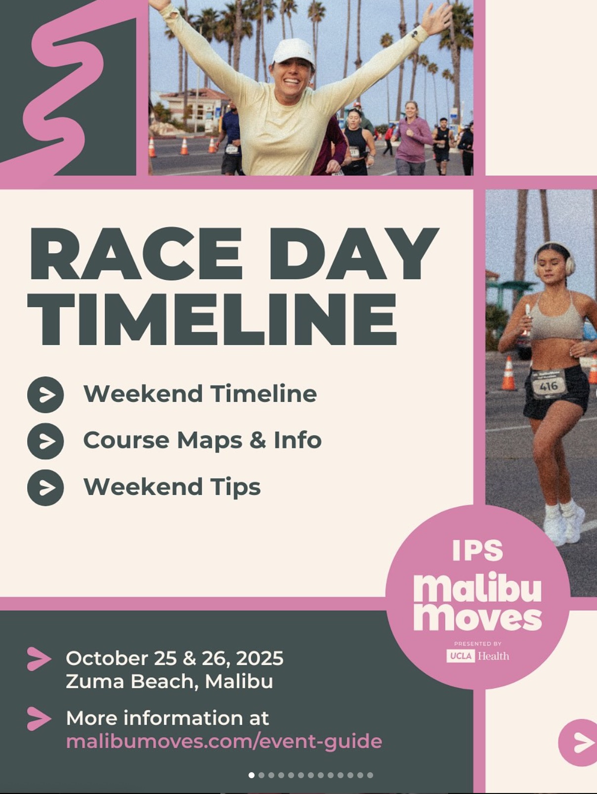 An image of the flyer for The second annual IPS Malibu Moves 