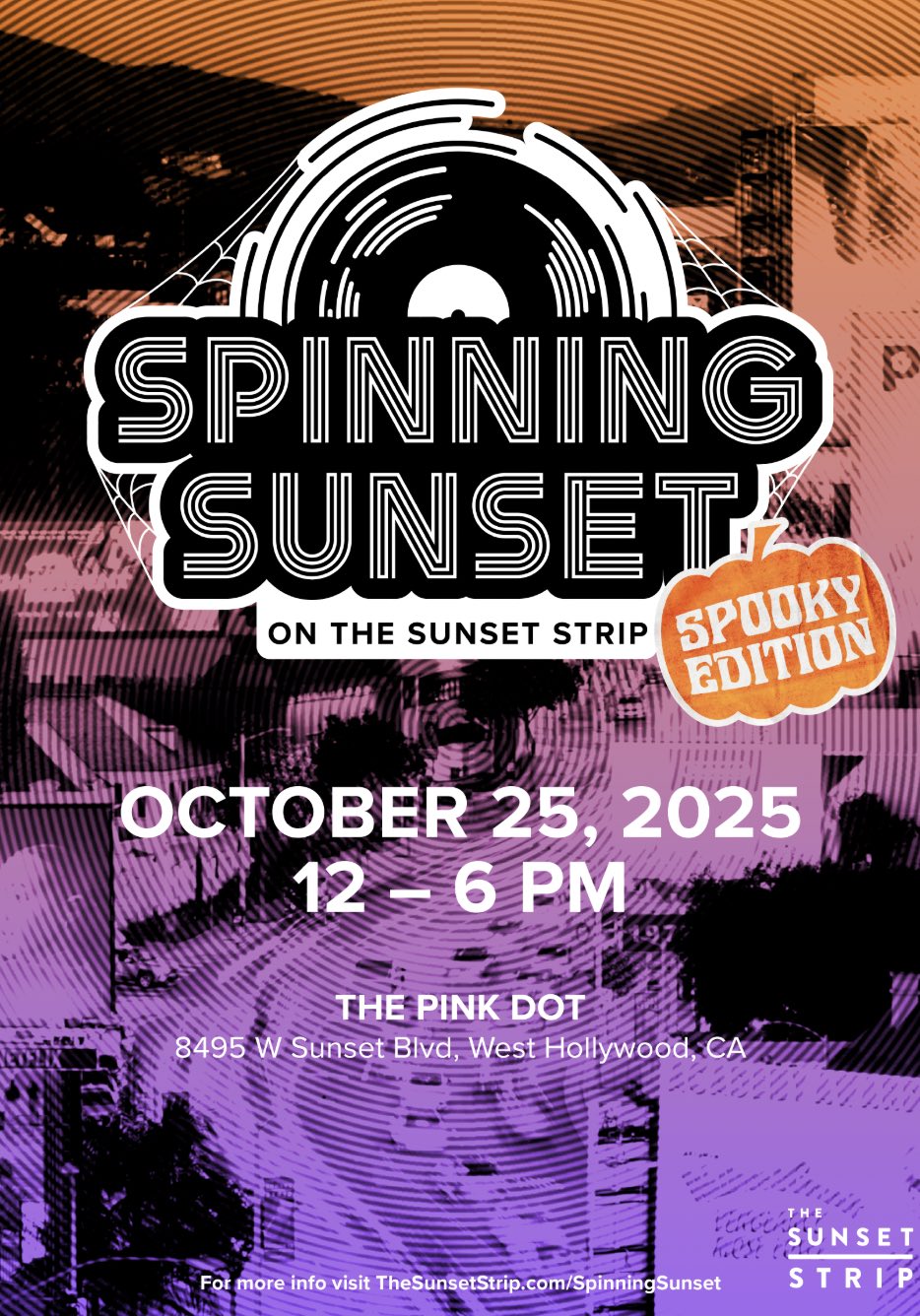 An image of the flyer for Spinning Sunset.