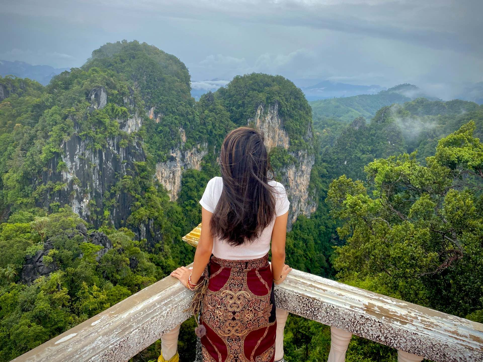 An image of a woman on vacation.