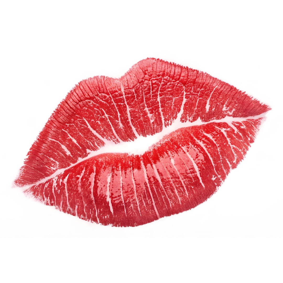 An image of a kiss.