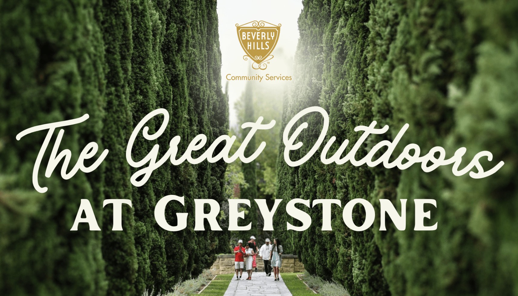 An image of the flyer for Greystone Mansion's The Great Outdoors event.