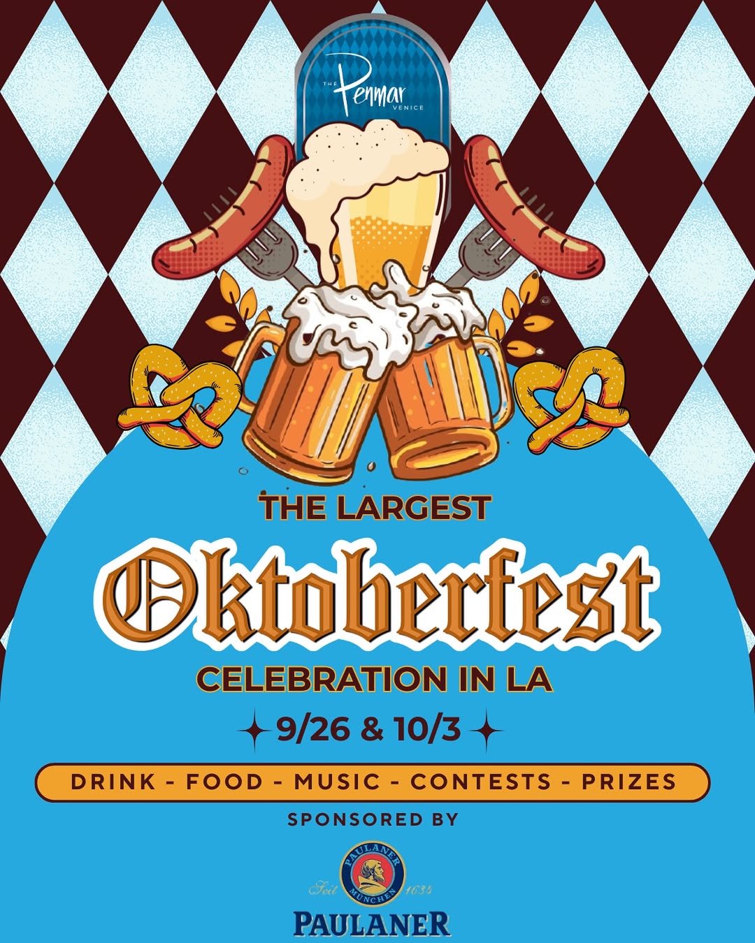 An image of the flyer for The Penmar's Oktoberfest celebration.