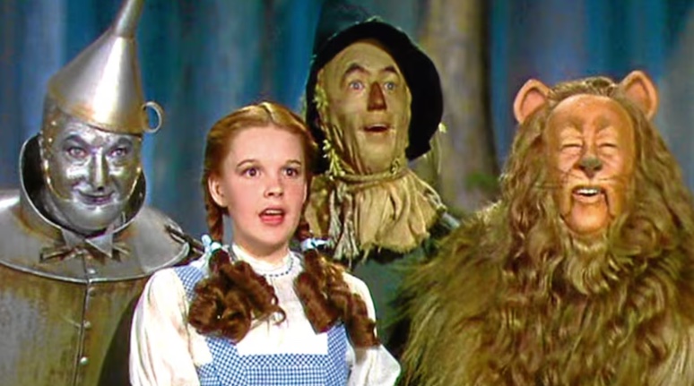 An image of the Tin Man the Lion, the Scarecrow and Dorothy from The Wizard of Oz.