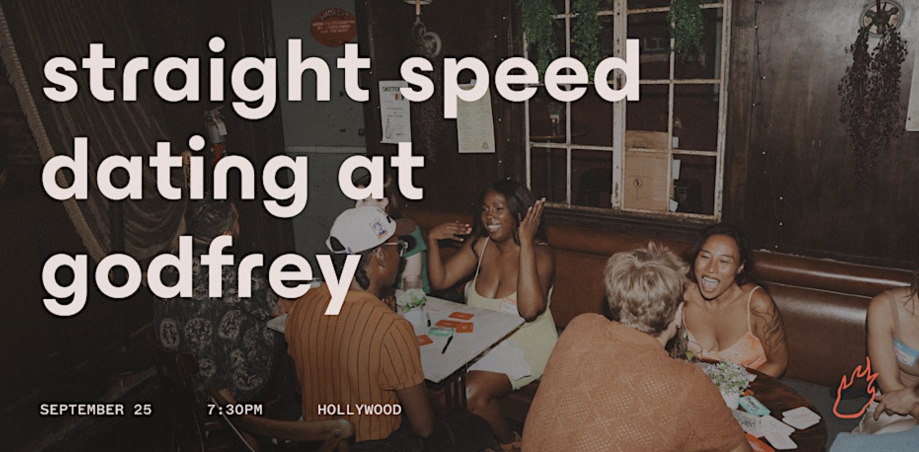 An image of people at a speed dating event.