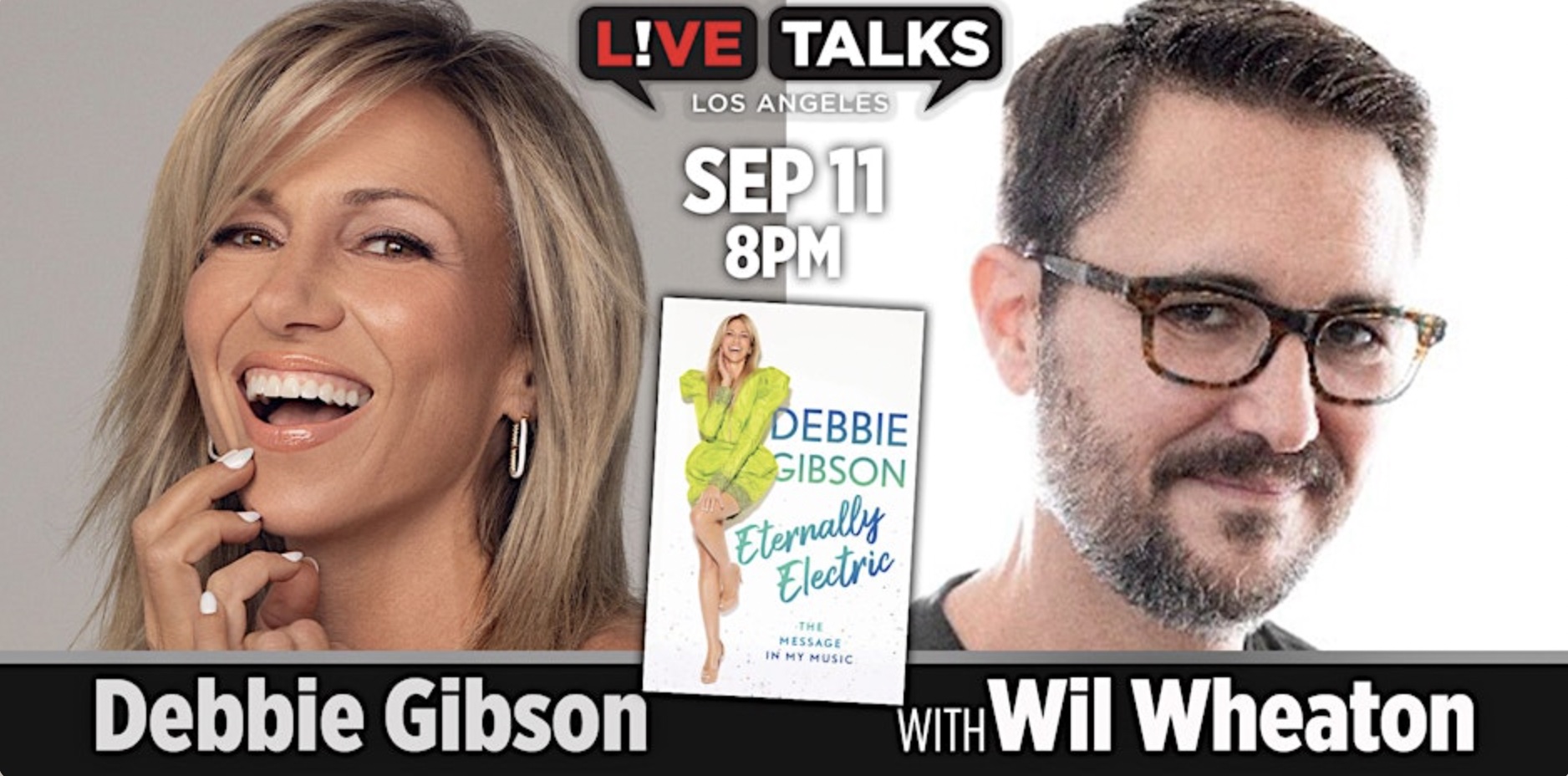 An image of singer-songwriter Debbie Gibson and Wil Wheaton.