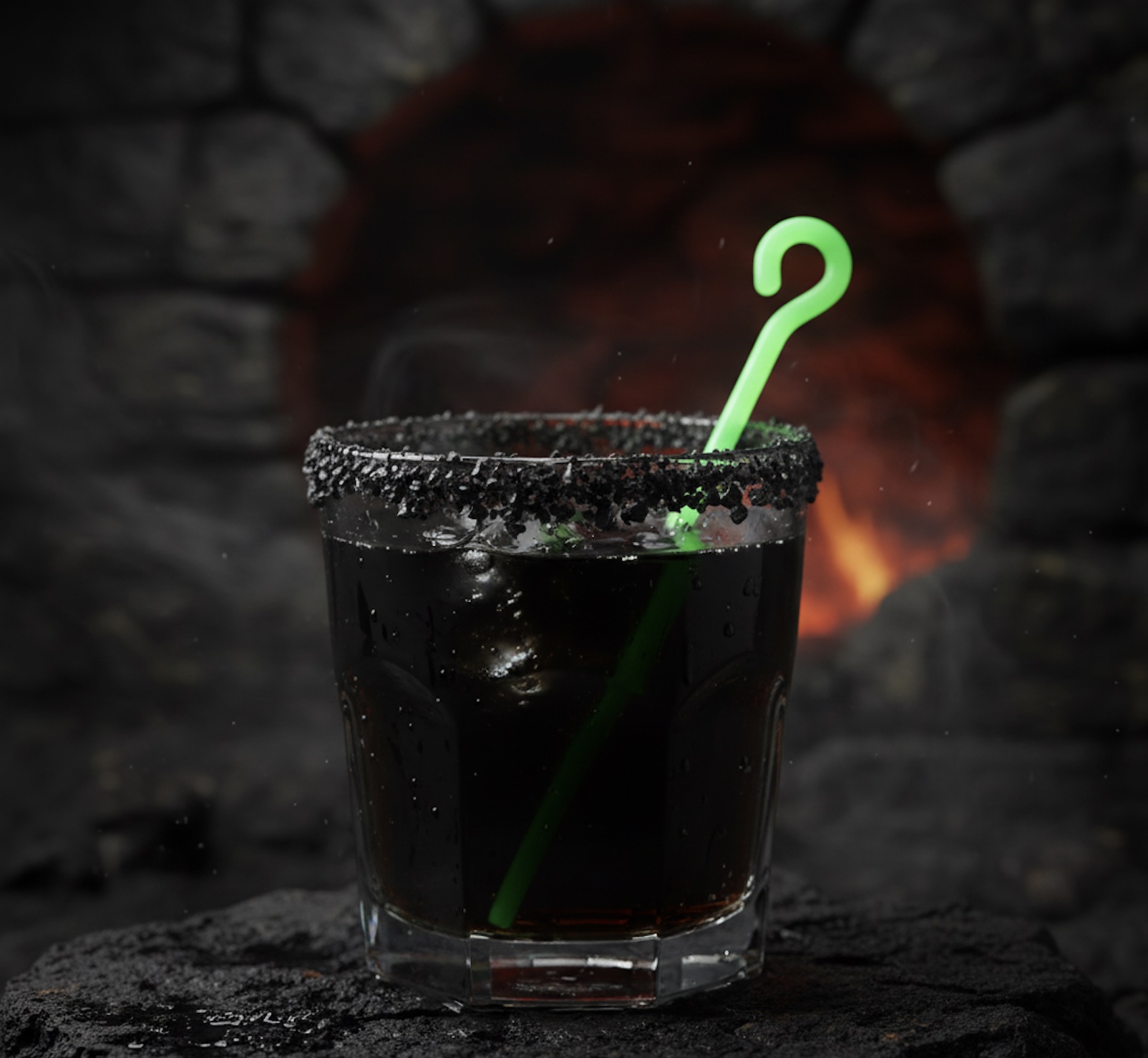 An image of the Halloween cocktail Into the Darkness.
