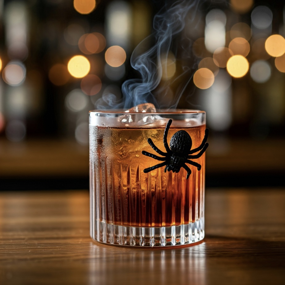 An image of The Lingering Spirit Halloween cocktail.
