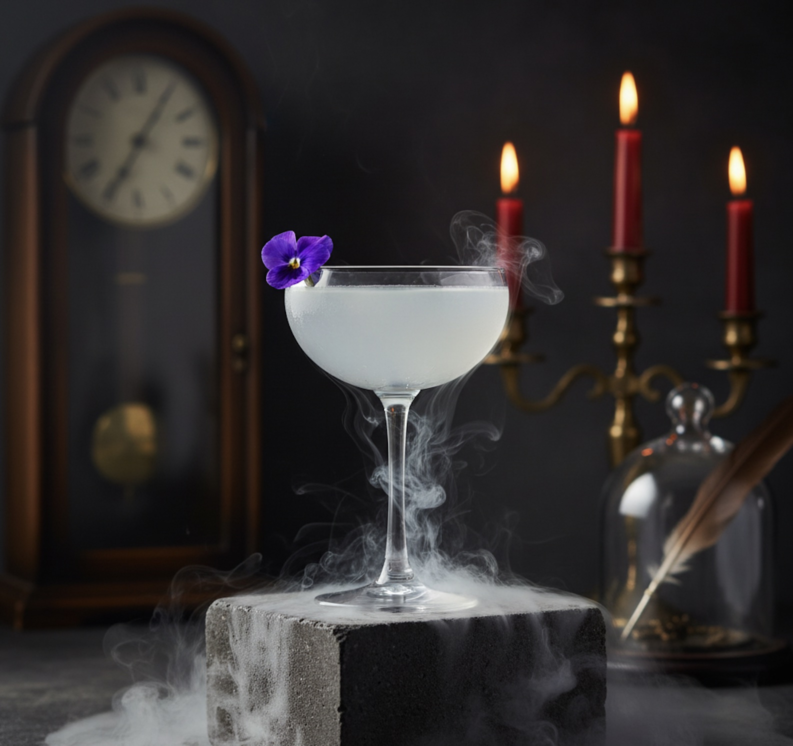 An image of The Vanishing Hour Halloween cocktail.