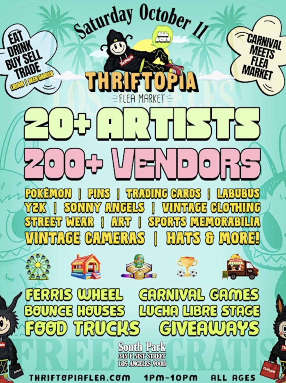 An image of the flyer for The Thriftopia Flea Market.