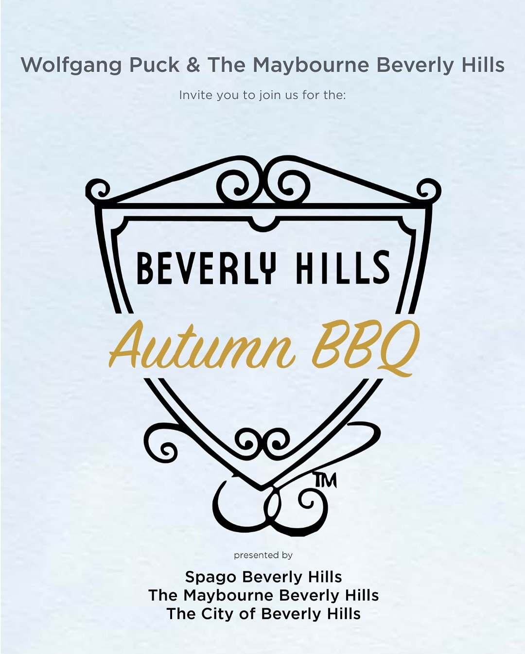 An image of the flyer for the Beverly Hills Autumn BBQ Charity Event.