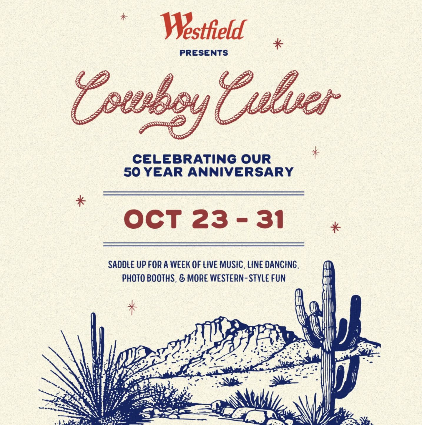 An image of the flyer for the Cowboy Culver celebration.