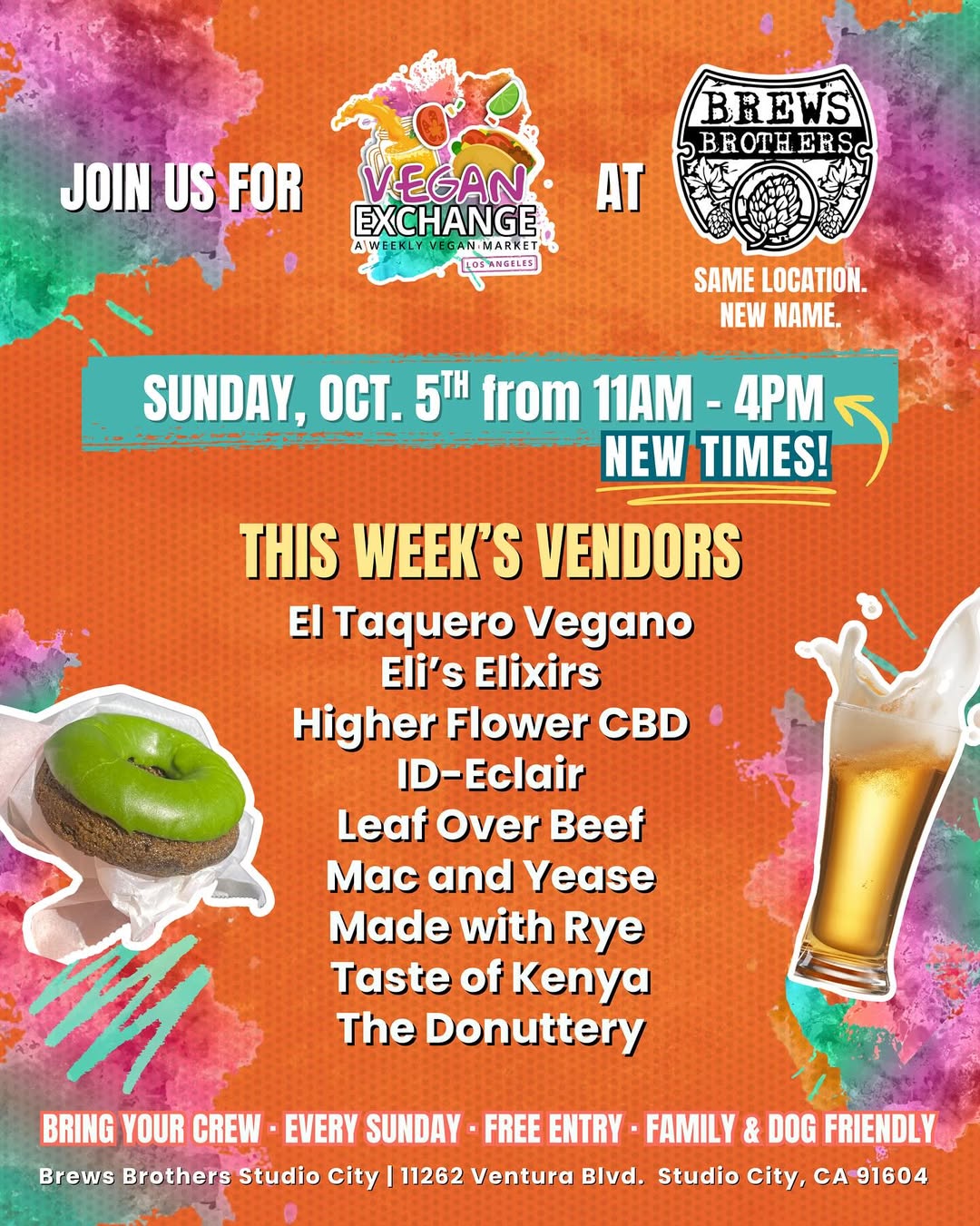 An image of the flyer for the Vegan Exchange.