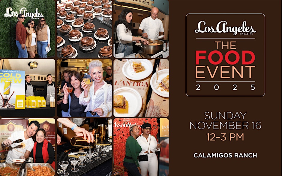 An image of the flyer for Los Angeles magazine's The FOOD Event.