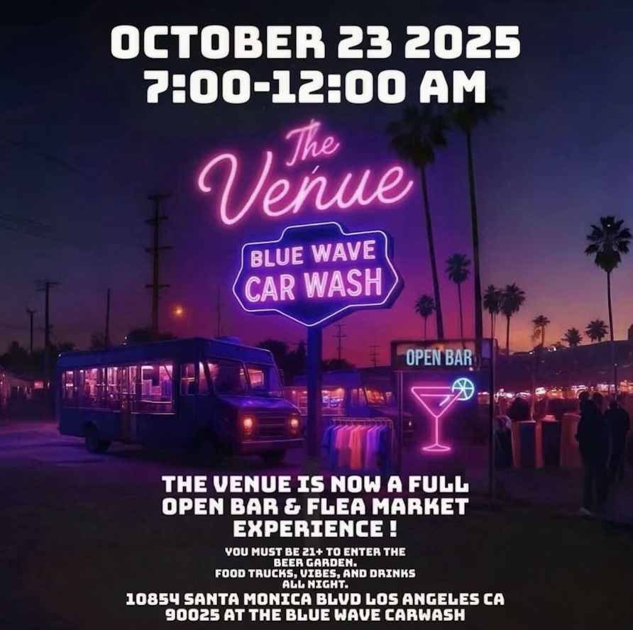 An image of the flyer for The Veńue flea market