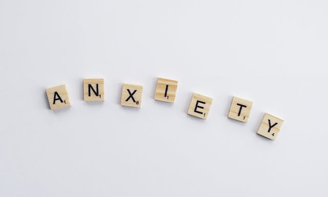 An image of the word 'anxiety.'