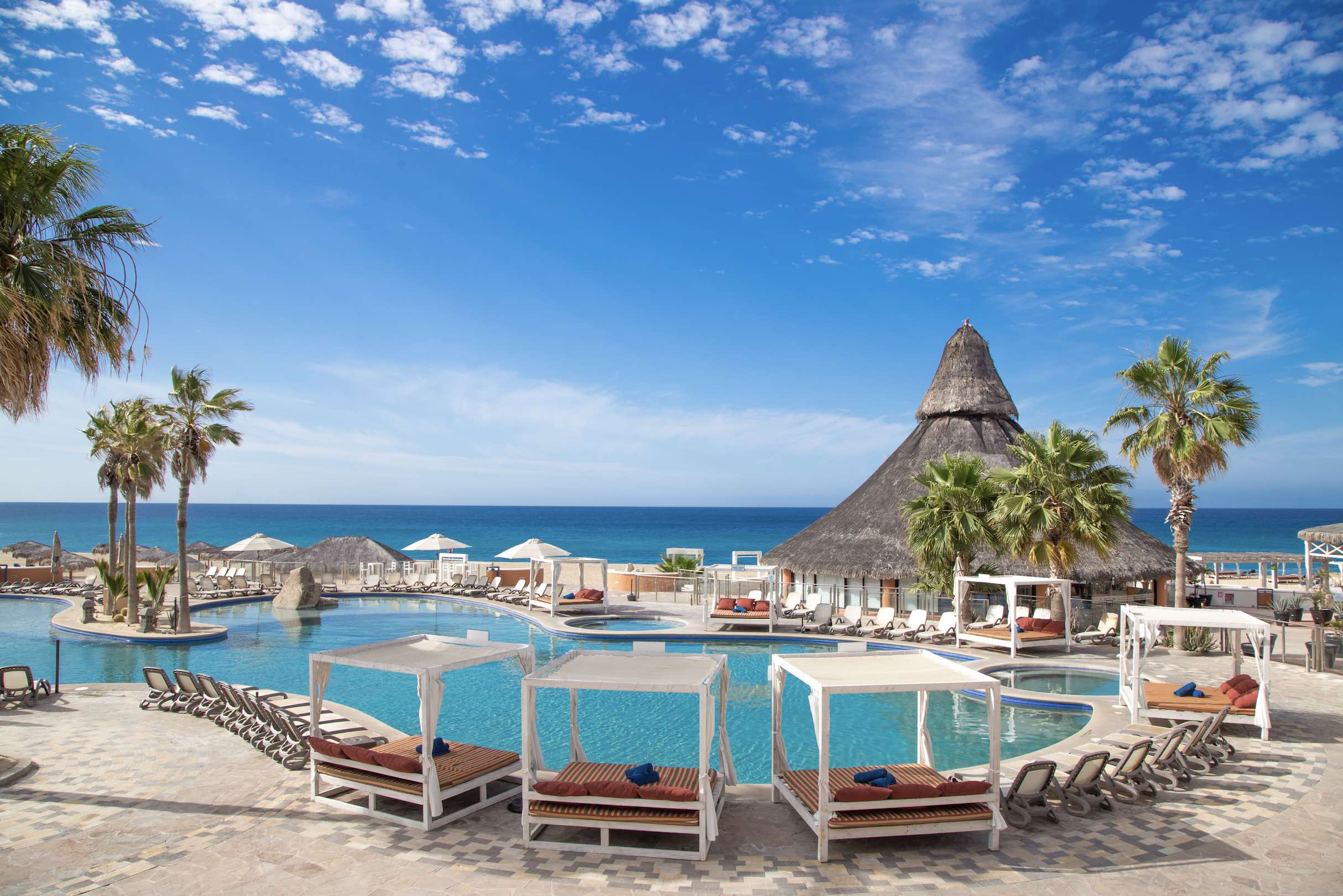 An image of one of the beachside Sandos Hotels & Resorts.