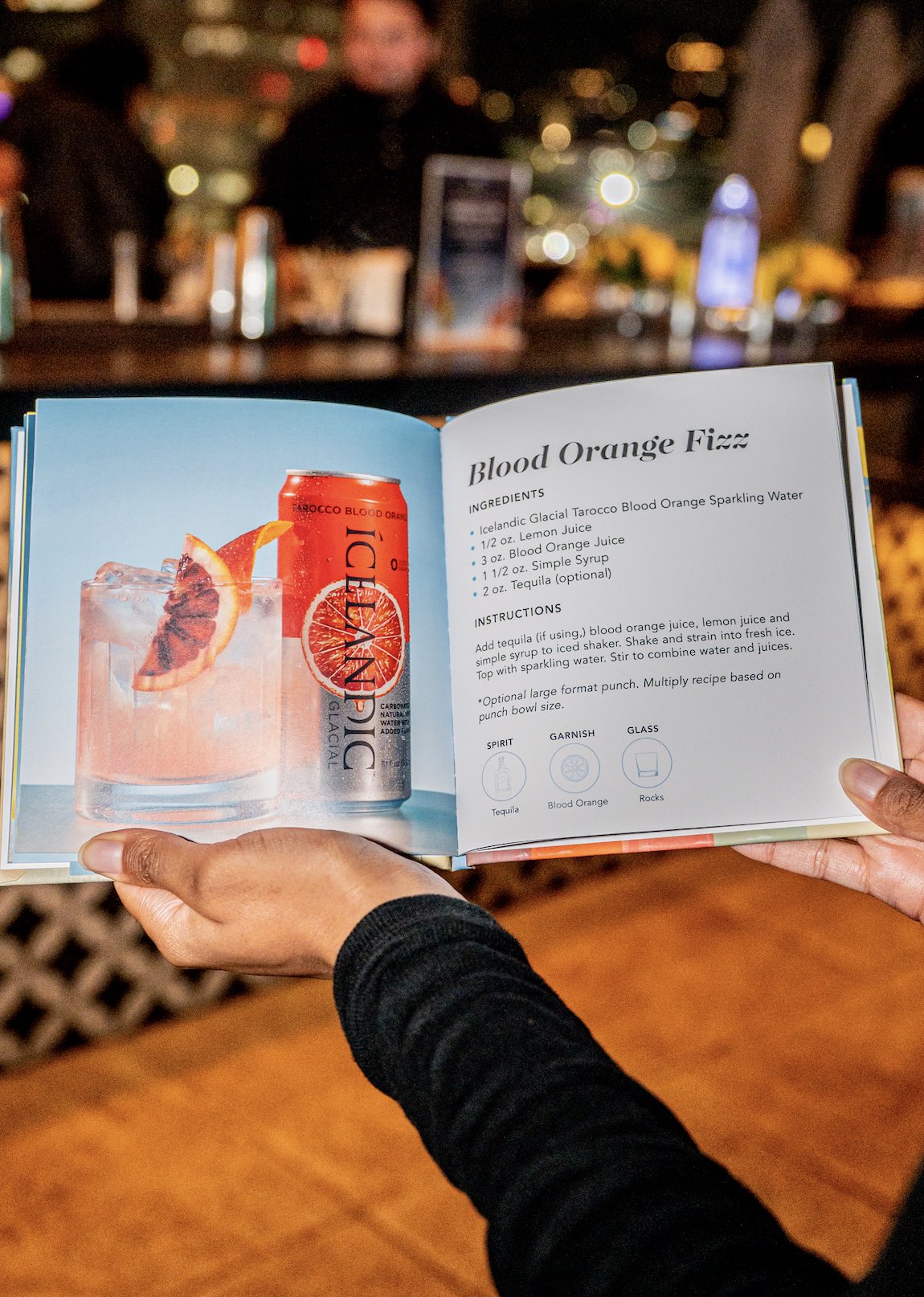 An image of the cocktail recipe for The Blood Orange Tequila Highball.