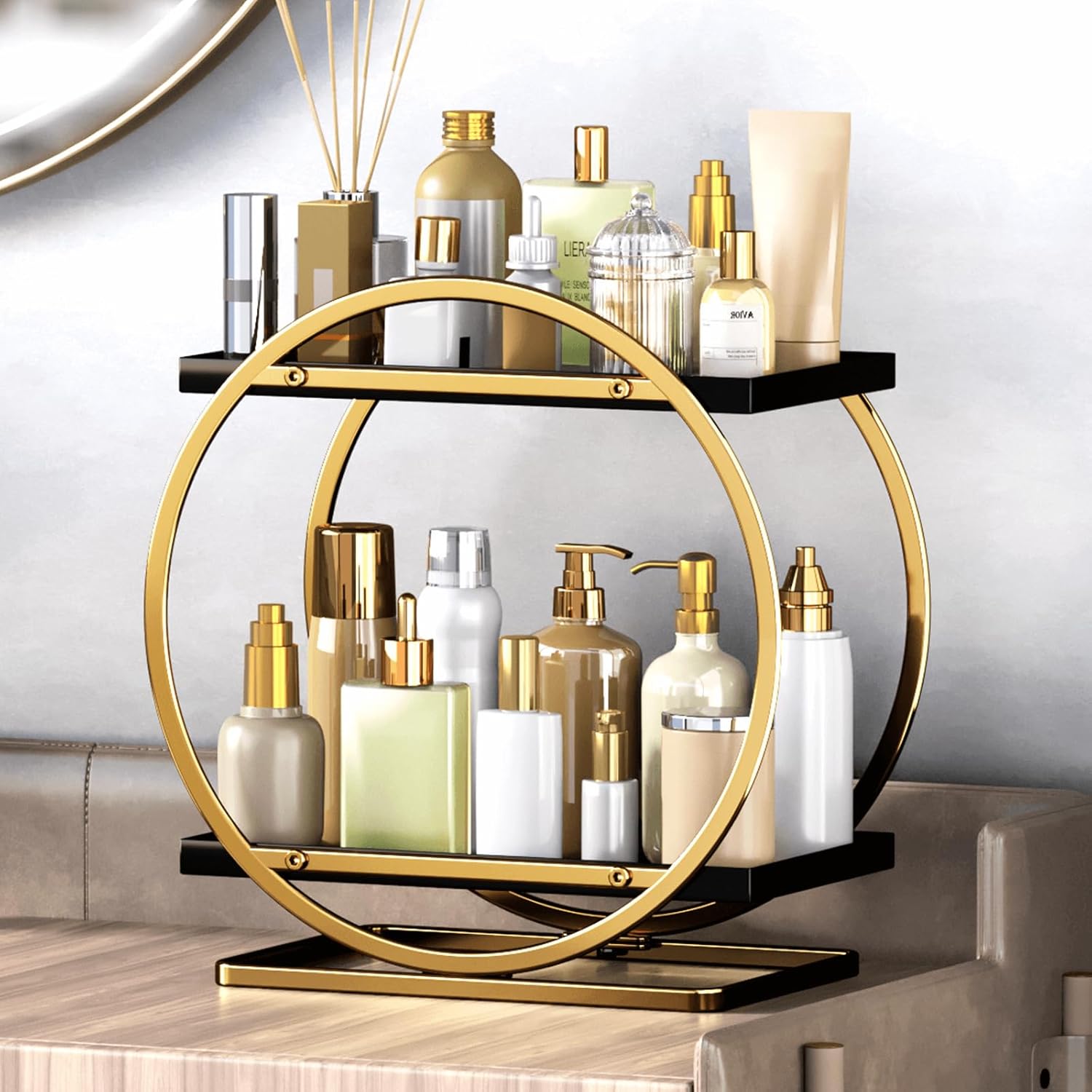 An image of a Black Gold Perfume Organizer