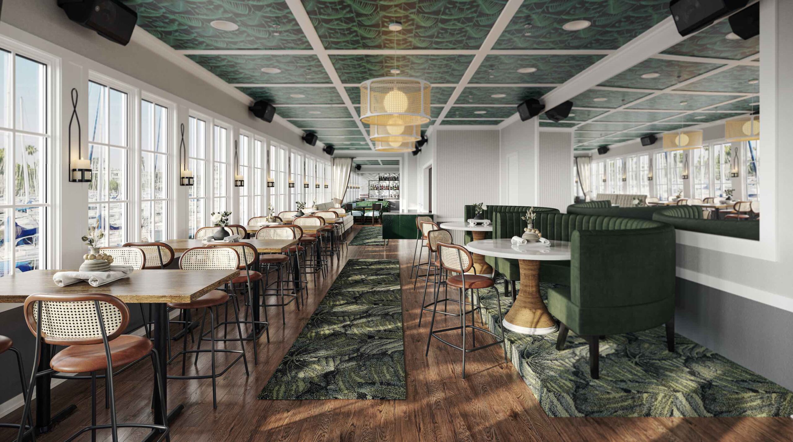 An image of the interior of BALEENkitchen at The Portofino.