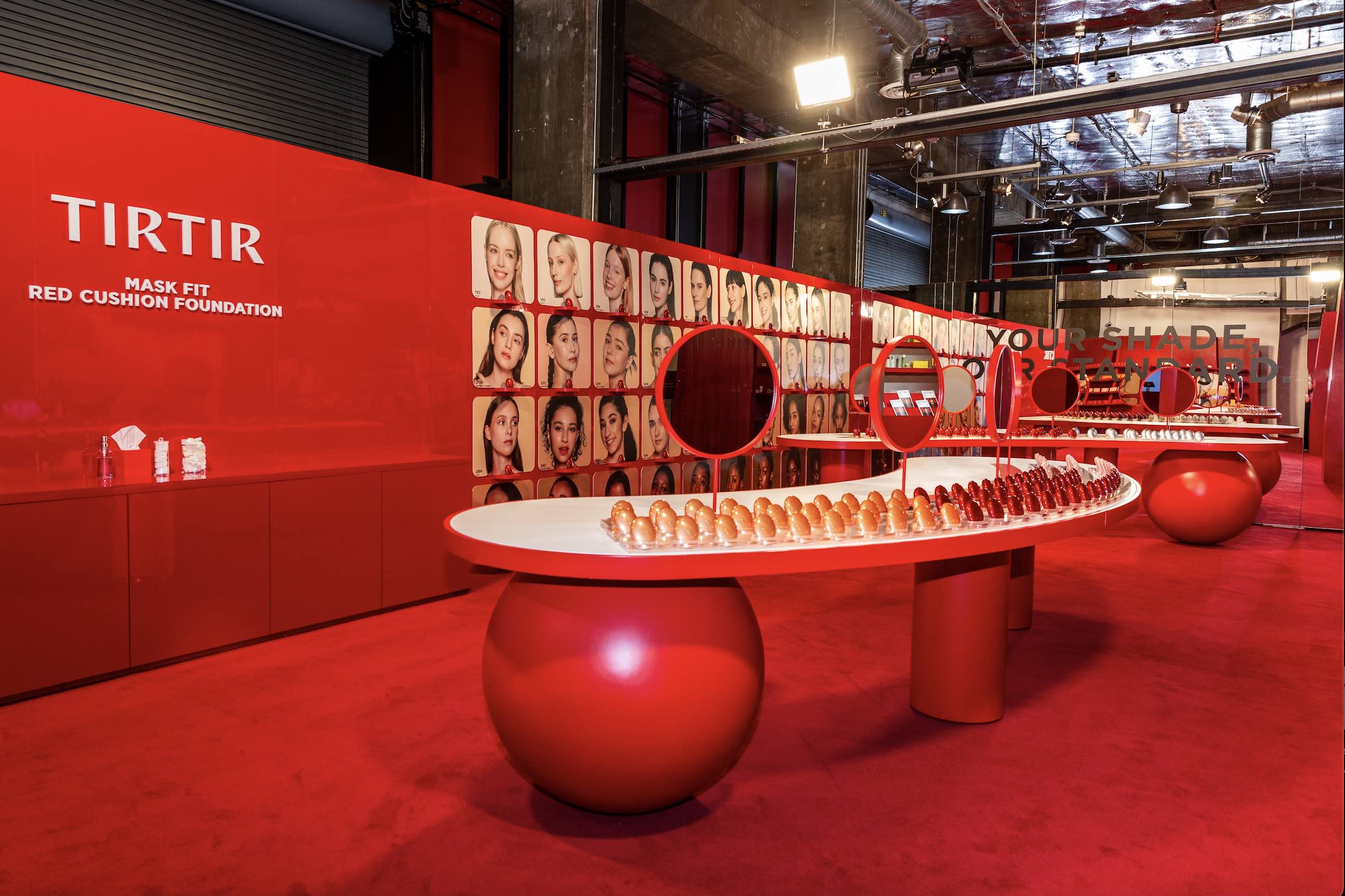 An image of the display of the viral TIRTIR cushion foundation.