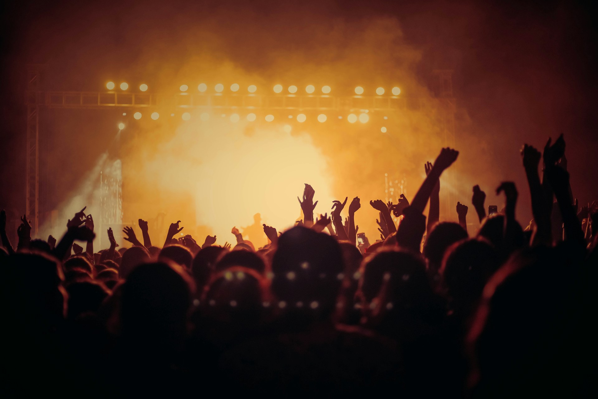 An image of people at a concert.