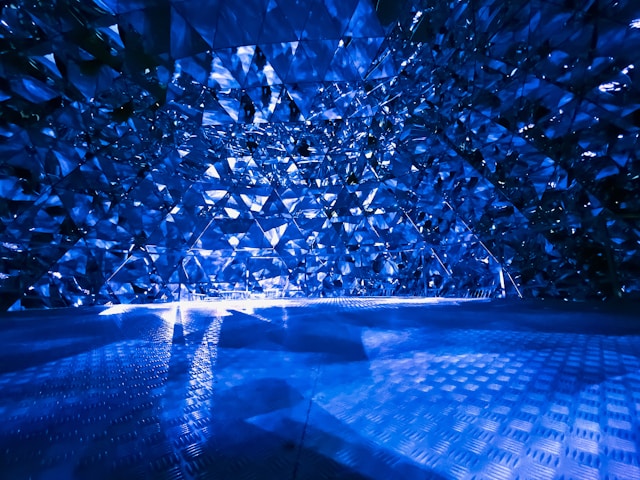 An image of the diamonds at the Swarovski Masters of Light Exhibit